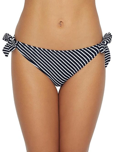 Freya Beach Hut Rio Scarf Side Tie Bikini Bottom In Black Stripe