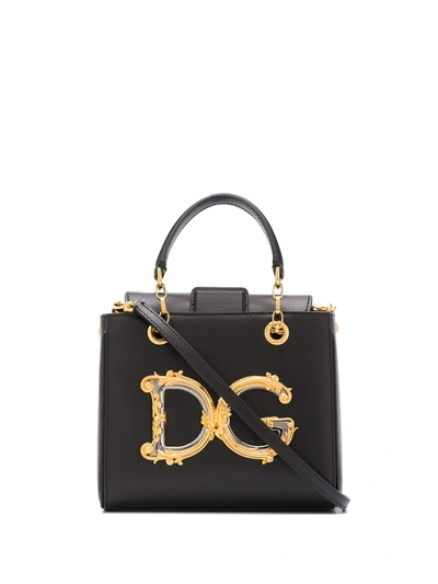Dolce & Gabbana Black Dg Girls Leather Cross Body Bag