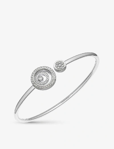 Chopard Happy Spirit 18-carat White-gold And Diamond Bangle In White Gold