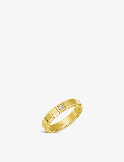 Chopard Ice Cube Pure 18-carat Yellow-gold And Diamond Ring In Yellow Gold