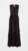 Playa Lucila Eyelet Maxi Dress In Black