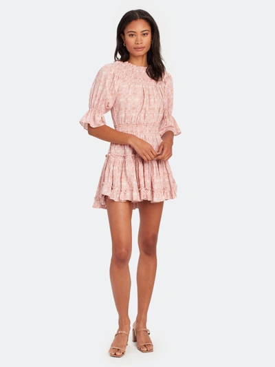 Misa Darla Off-the-shoulder Chiffon Mini Dress - M - Also In: Xs, L In Pink