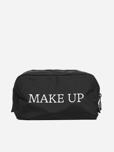 Off-white Make Up Nylon Pouch In Black White