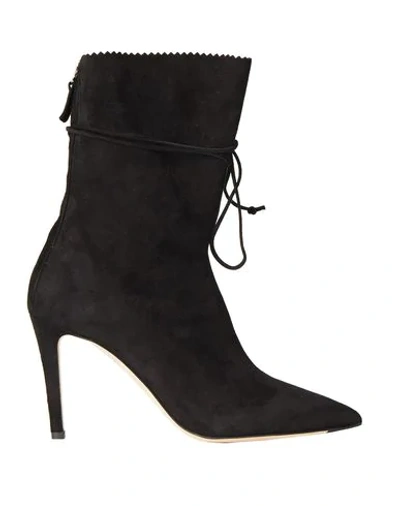 Alexander White Ankle Boots In Black