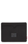 Herschel Supply Co Charlie Rfid Leather Card Case In Black