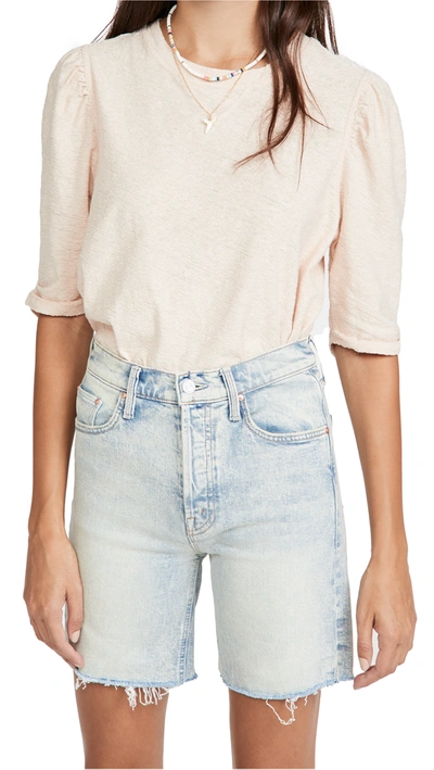 Free People Just A Puff T-shirt In Peach Fuzz