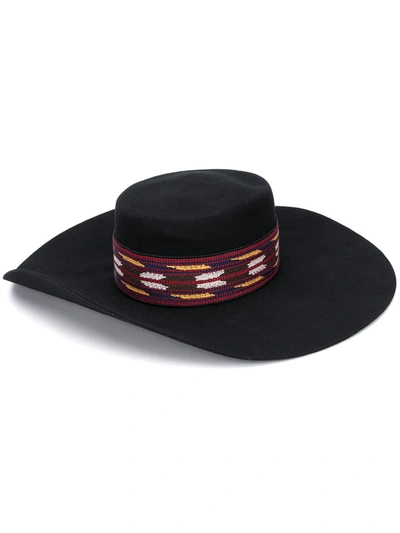 Etro Cappello Gaucho Embroidered Grosgrain-trimmed Wool-felt Hat In Black