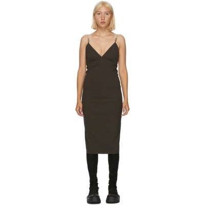 Rick Owens Brown Maillot Dress In 78 Drk Dust