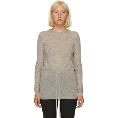 Rick Owens Beige Alpaca Sweater In 124 Dirt