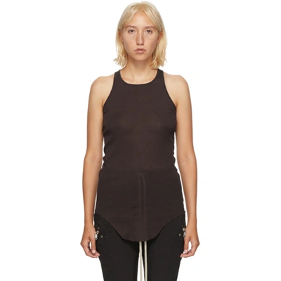 Rick Owens Burgundy Basic Tank Top In 44 Burgundy