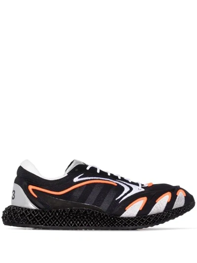 Y-3 Black & Orange Runner 4d Sneakers