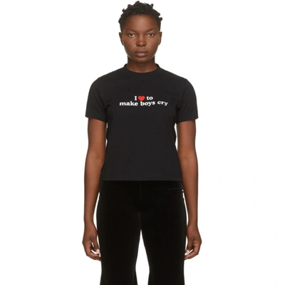 Vetements Black 'i <3 To Make Boys Cry' T-shirt In Multicolor