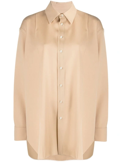 Jil Sander Classic Long-sleeved Shirt In Neutrals