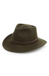 Barbour Crushable Bushman Fedora In Olive