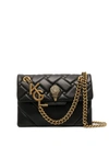 Kurt Geiger Kensington Quilted Leather Shoulder Bag In Black