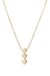 Dana Rebecca Designs Stacked Triangle Diamond Pendant Necklace In Yellow Gold