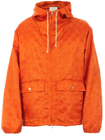 Gucci Off The Grid Hooded Jacket In Orange