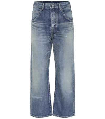 Saint Laurent '70s High-rise Straight Jeans In Blue