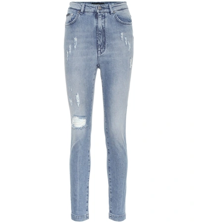 Dolce & Gabbana Audrey High-rise Slim Fit Jeans In Blue