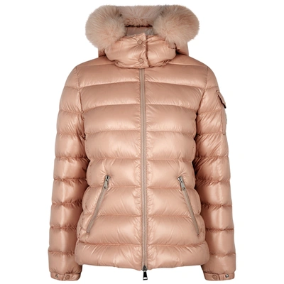 Moncler Badyfur Fur-trimmed Shell Jacket In Light Pink