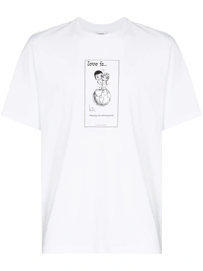 Vetements Love Is... Hot Print Cotton T-shirt In White