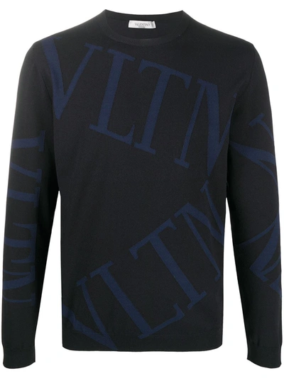 Valentino Vltn-logo Jumper In Blue