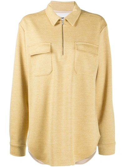 Jil Sander Zipped Long-sleeved Jumper In Yellow