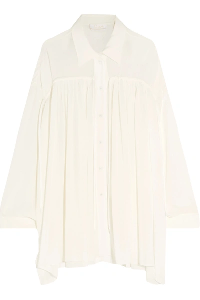 Chloé Oversized Crepe Shirt | ModeSens