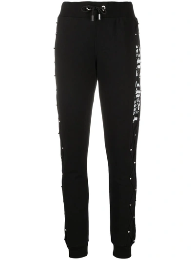 Philipp Plein Logo-print Track Pants In Black