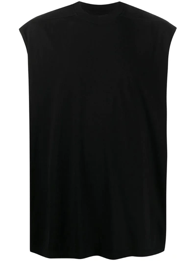 Rick Owens Solid-color Tank T-shirt In Black