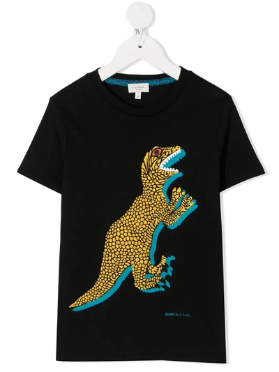 Paul Smith Junior Kids' Dinosaur-print T-shirt In Blue