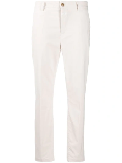 Closed Mid-rise Tapered Trousers In Neutrals