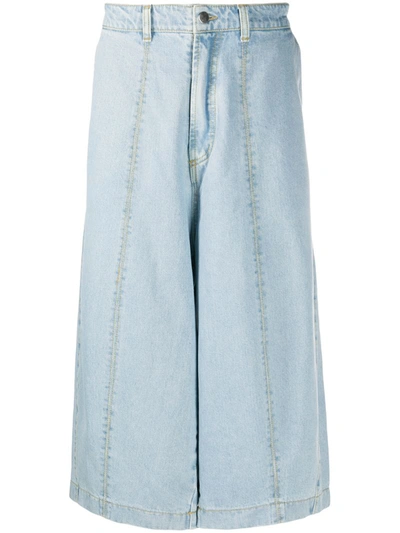 Société Anonyme Wide-leg Cropped Jeans In Blue