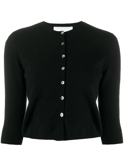Société Anonyme Crop Sleeve Cashmere Cardigan In Black