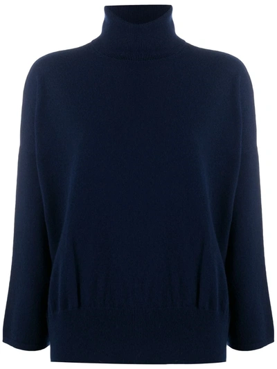 Société Anonyme Crop Sleeve Cashmere Jumper In Blue