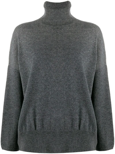Société Anonyme Crop Sleeve Cashmere Jumper In Grey