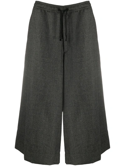 Société Anonyme High-rise Cropped Wide-leg Trousers In Grey