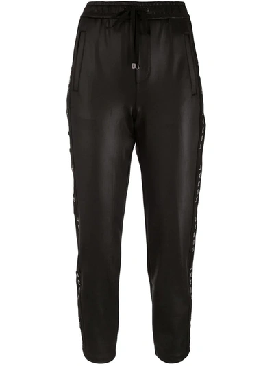 Koral Drawstring-waist Crop Trousers In Black