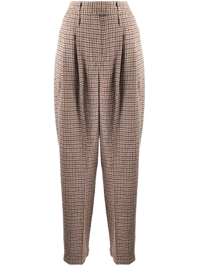Jejia Houndstooth Print Trousers In Neutrals