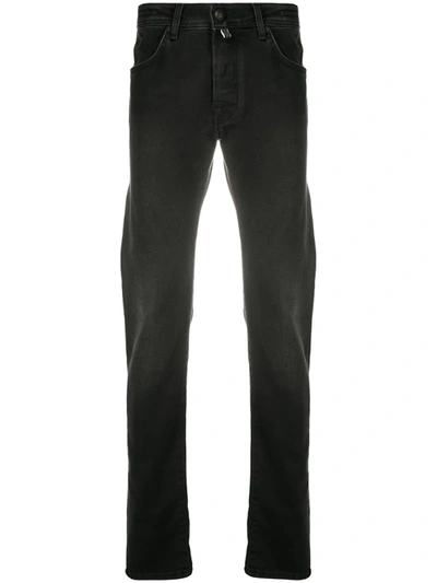 Jacob Cohen Handkerchief-detail Slim.fit Jeans In Black