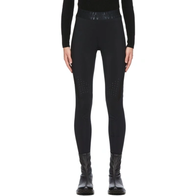 Moncler Womens Black Logo-print Fitted High-rise Stretch-jersey Leggings Xs