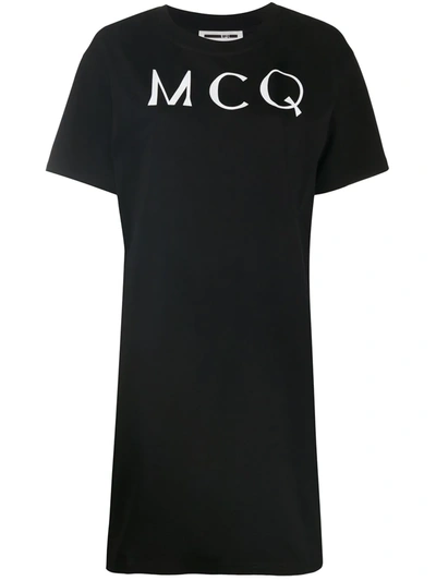 Mcq By Alexander Mcqueen Logo T-shirt Dress In Black