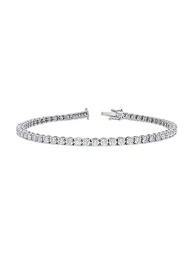 Nephora 14k White Gold & Diamond Tennis Bracelet