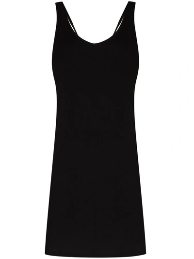 Skin Catherine Organic Pima Cotton Jersey Chemise In Black