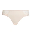 Simone Perele Andora Embroidered Thong In Antique Rose