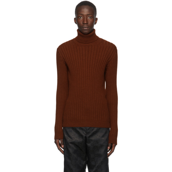 Rib Alpaca & Wool Turtleneck Sweater In Brickr | ModeSens