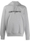 Carhartt Hoodie With Logo Embroidery In Grey,black