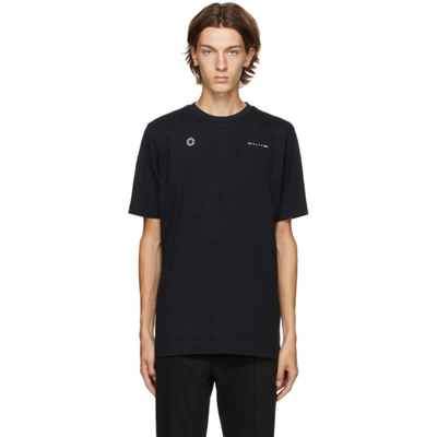 Alyx Cotton T-shirt With Double Front Logo In Blk0001 Bla