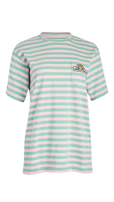The Marc Jacobs The Surf Tee In Pink/green