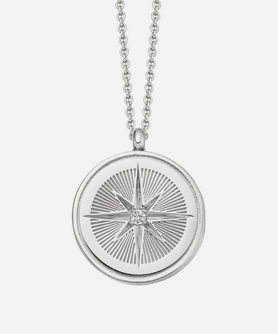 Astley Clarke Celestial Compass Sterling Silver And Sapphire Necklace